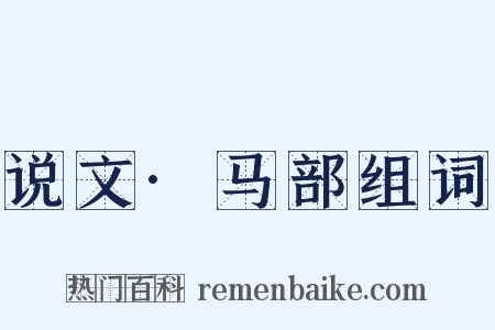 说文·马部组词是什么意思的图片